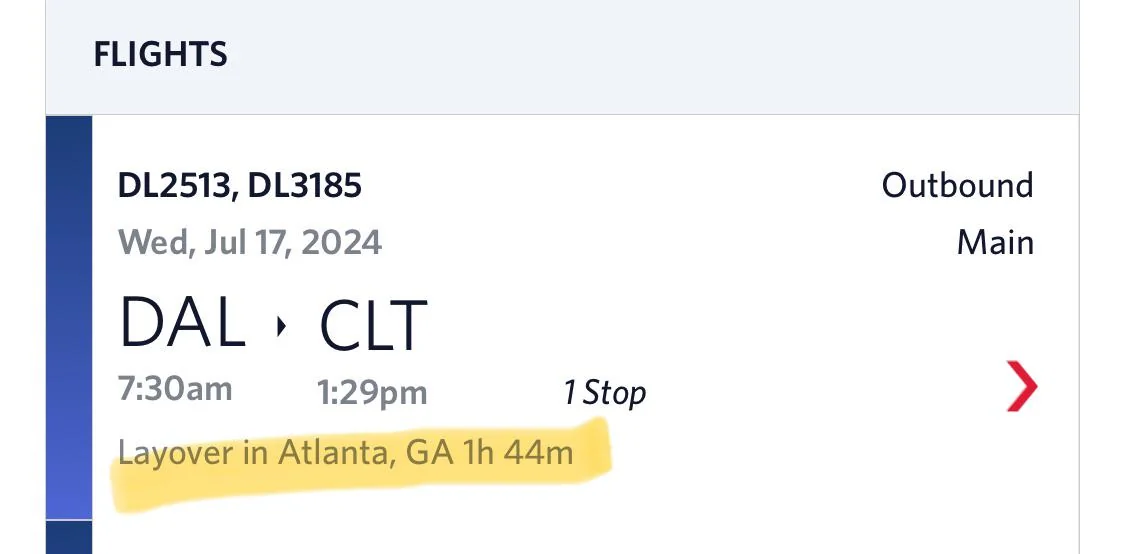 Is a 45 minute Layover Enough at Atlanta Airport